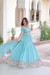 KA 5058 Gold Crush With Embroidery Work Lehenga With Blouse Dupatta Wholesalers In Delhi